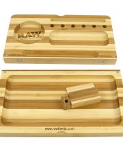 RAW Bamboo Back Flip Rolling Tray Striped
